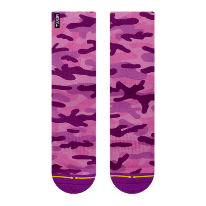 Pink Camo Adult Crew Socks