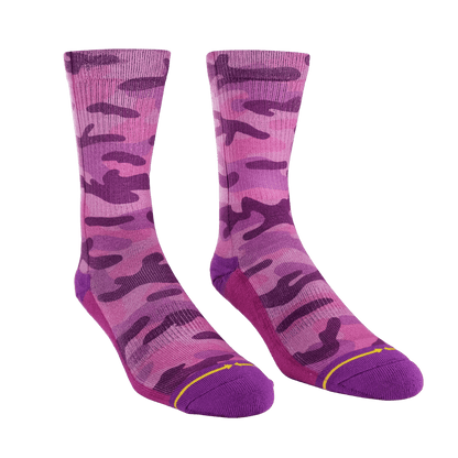 Pink Camo Adult Crew Socks