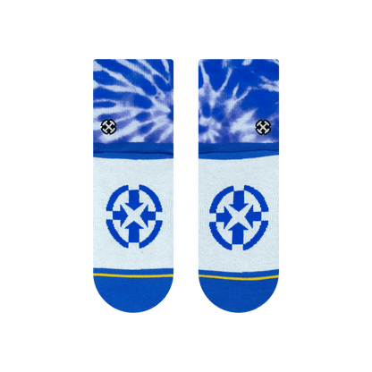 Purple Tie Dye Adult Quarter Crew Socks