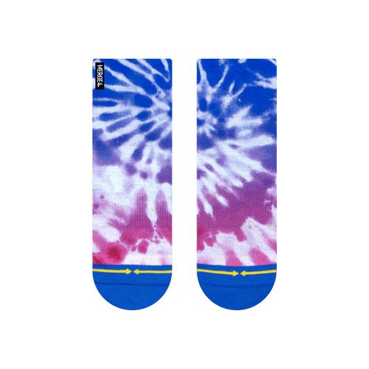 Purple Tie Dye Adult Quarter Crew Socks
