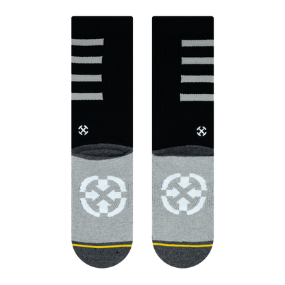 Performance Black Adult Crew Socks