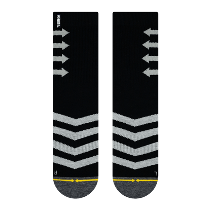 Performance Black Adult Crew Socks 3-Pack