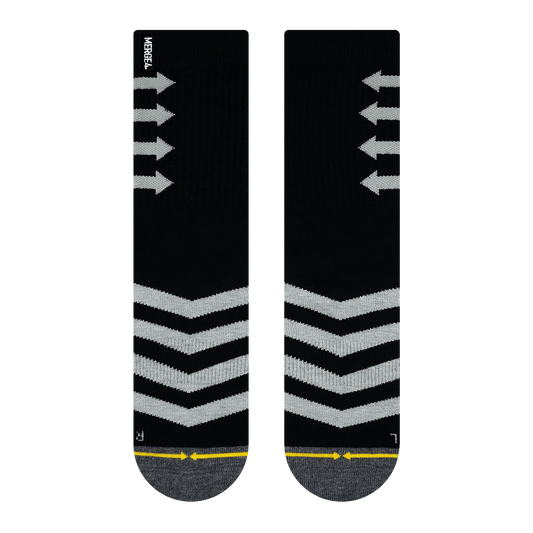 Performance Black Adult Crew Socks