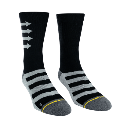 Performance Black Adult Crew Socks