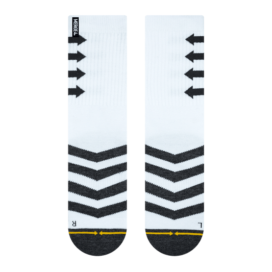 Performance White Adult Crew Socks