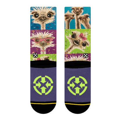Lee Keller Ostrich Adult Crew Socks