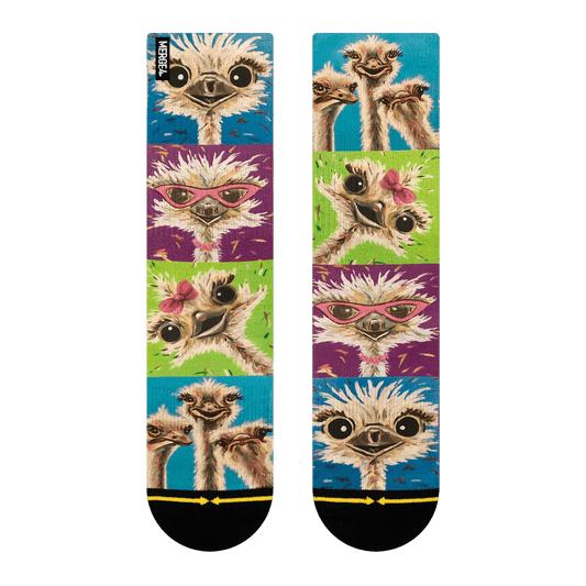 Lee Keller Ostrich Adult Crew Socks
