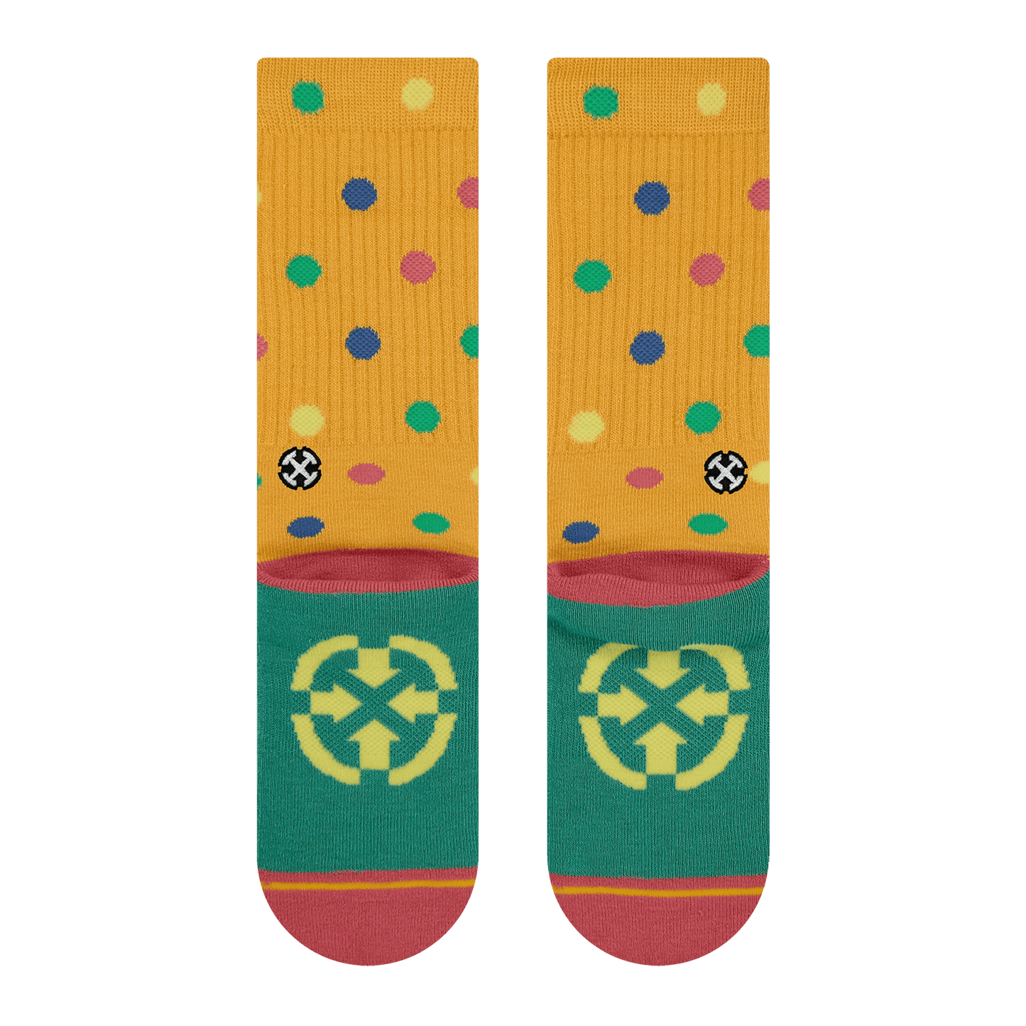 Bamboo Blend Clown Polka Dots Adult Crew Socks - by Spidey DeMontrond