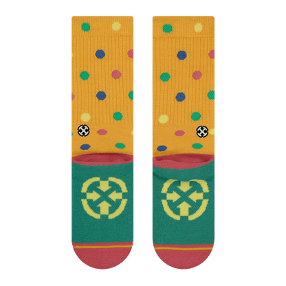Bamboo Blend Clown Polka Dots Adult Crew Socks - by Spidey DeMontrond