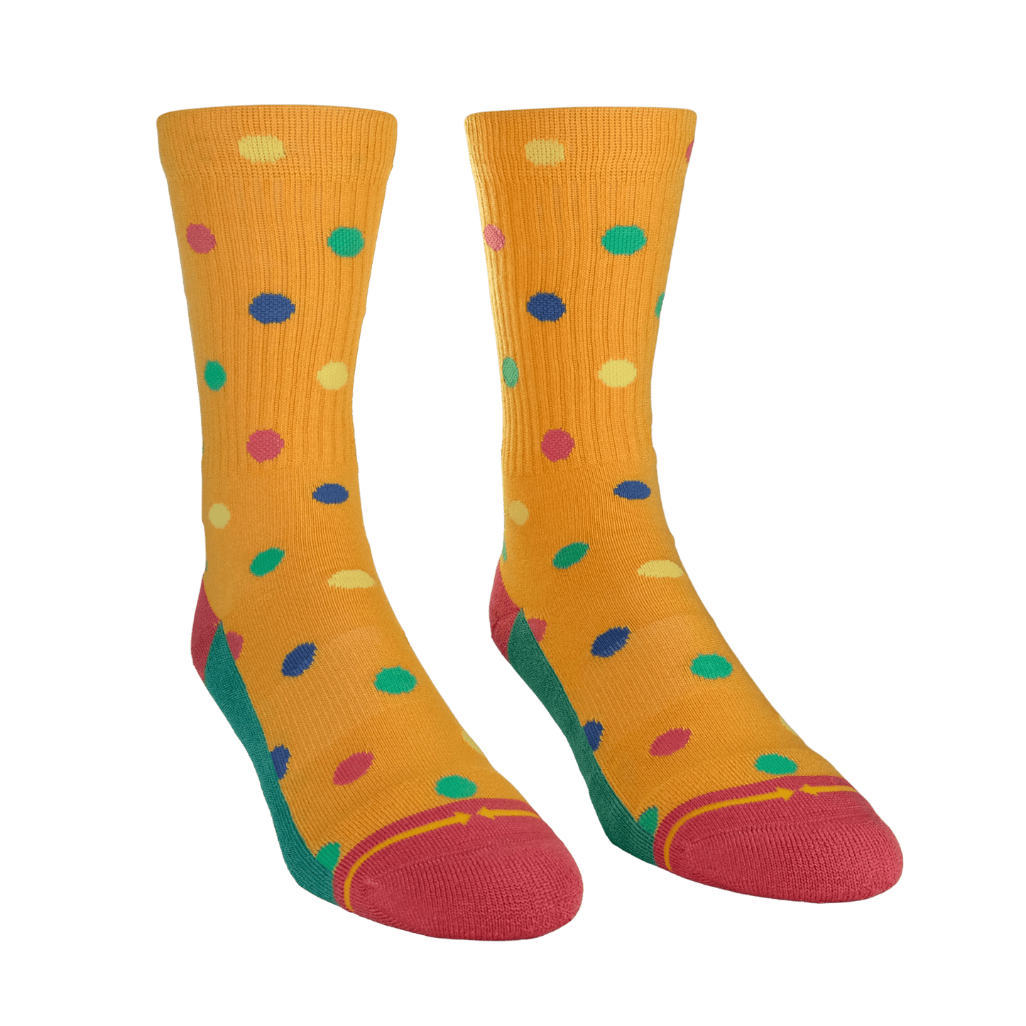 Bamboo Blend Clown Polka Dots Adult Crew Socks - by Spidey DeMontrond