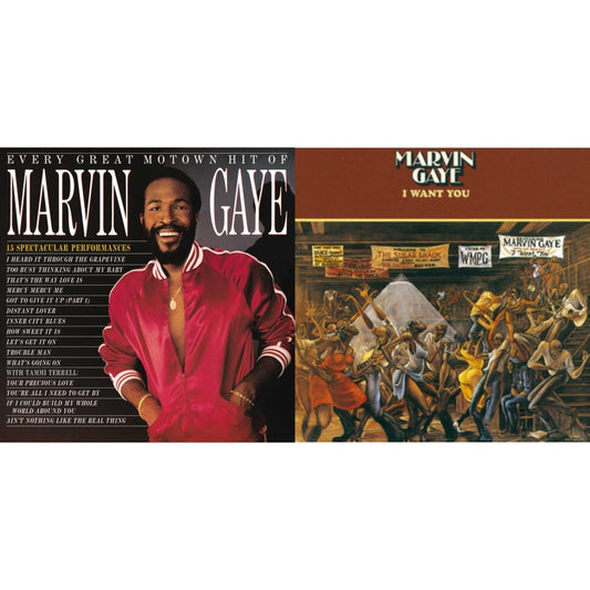 Marvin Gaye - I Want You & Every Great Motown Hit Of Marvin Gaye: 15 Spectacular Performances - LP Vinyl Bundle