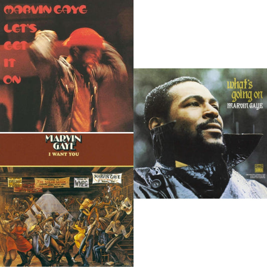 Marvin Gaye - I Want You & Let's Get It On & What's Going On - LP Vinyl Bundle