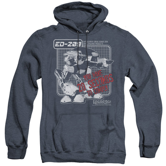 Robocop Ed 209 Heather Mens Hoodie Navy Officially Licensed
