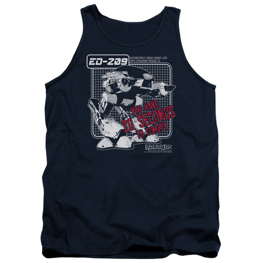 Robocop Ed 209 Mens Tank Top Shirt Navy