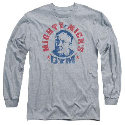 Rocky Mighty Micks Gym Mens Long Sleeve Shirt Athletic Heather Officially Licensed Officially Licensed
