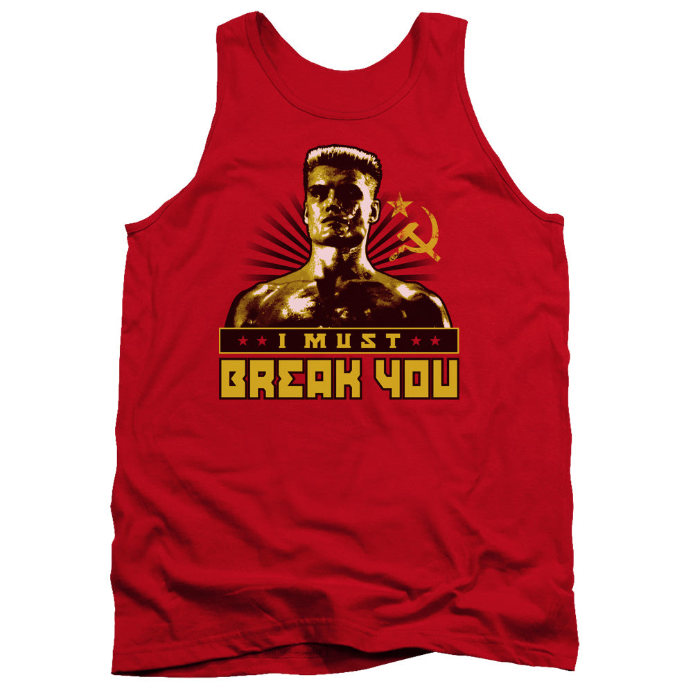 Rocky Iv I Must Break You Mens Tank Top Shirt Red