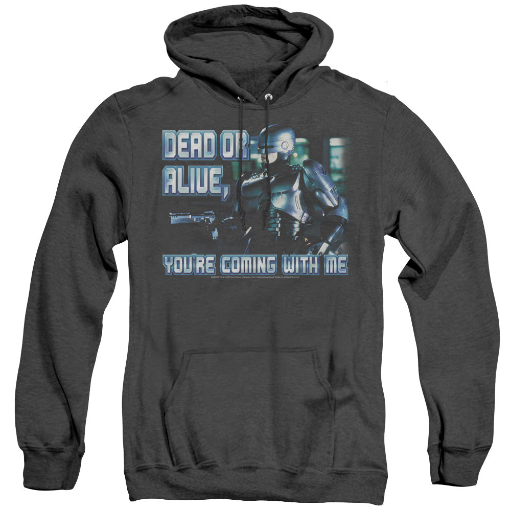 Robocop Dead Or Alive Heather Mens Hoodie Black Officially Licensed
