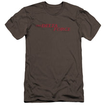 Load image into Gallery viewer, Delta Force Distressed Logo Premium Bella Canvas Slim Fit Mens T Shirt Charcoal
