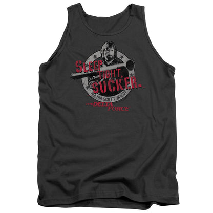 Delta Force Sleep Tight Mens Tank Top Shirt Charcoal