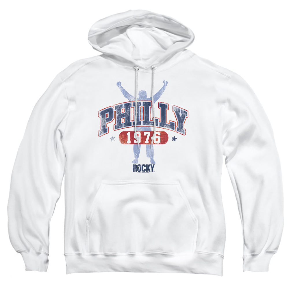 Rocky Philly 1976 Mens Hoodie White Officially Licensed