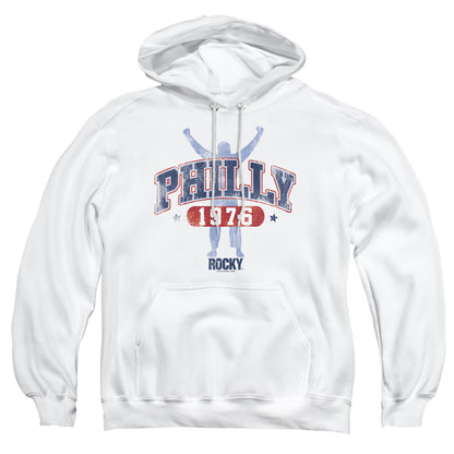 Rocky Philly 1976 Mens Hoodie White Officially Licensed