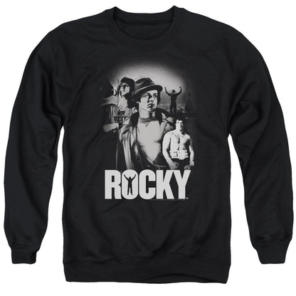 Rocky Making Of A Champ Mens Crewneck Sweatshirt Black Officially Licensed