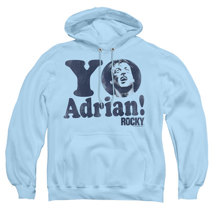 Rocky Yo Adrian Mens Hoodie Light Blue Officially Licensed