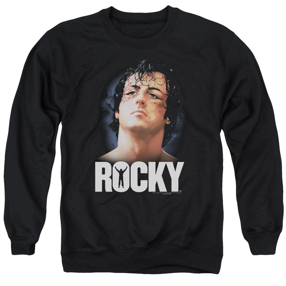 Rocky The Champ Mens Crewneck Sweatshirt Black Officially Licensed