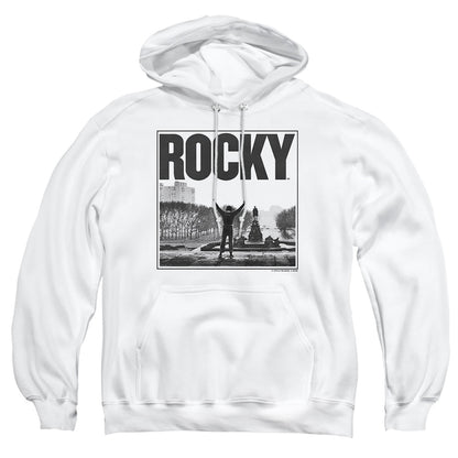 Rocky Top Of The Stairs Mens Hoodie White Officially Licensed