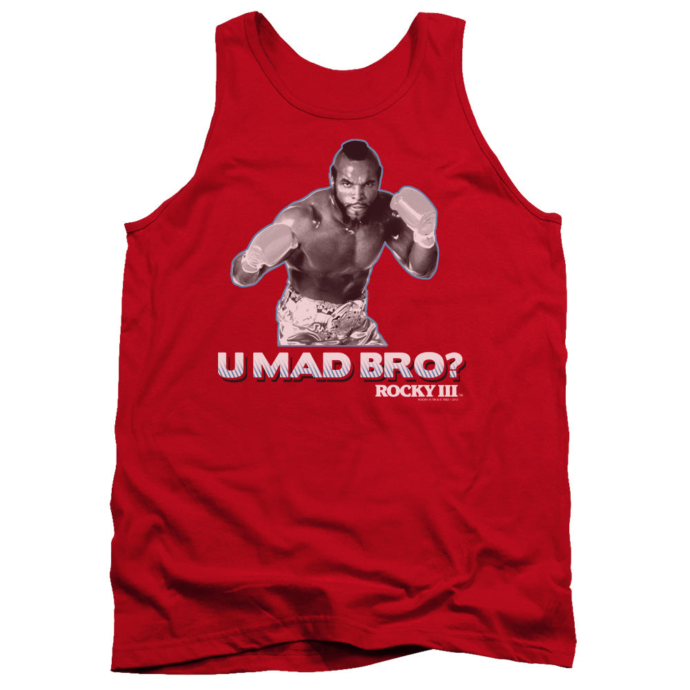 Rocky Iii U Mad Bro Mens Tank Top Shirt Red