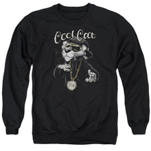 Load image into Gallery viewer, Pink Panther Cool Cat Mens Crewneck Sweatshirt Black