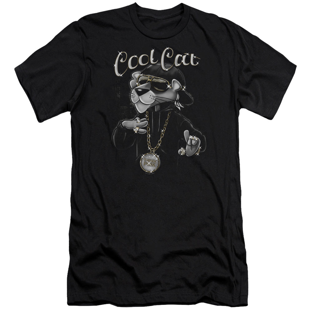 Pink Panther Cool Cat Premium Bella Canvas Slim Fit Mens T Shirt Black