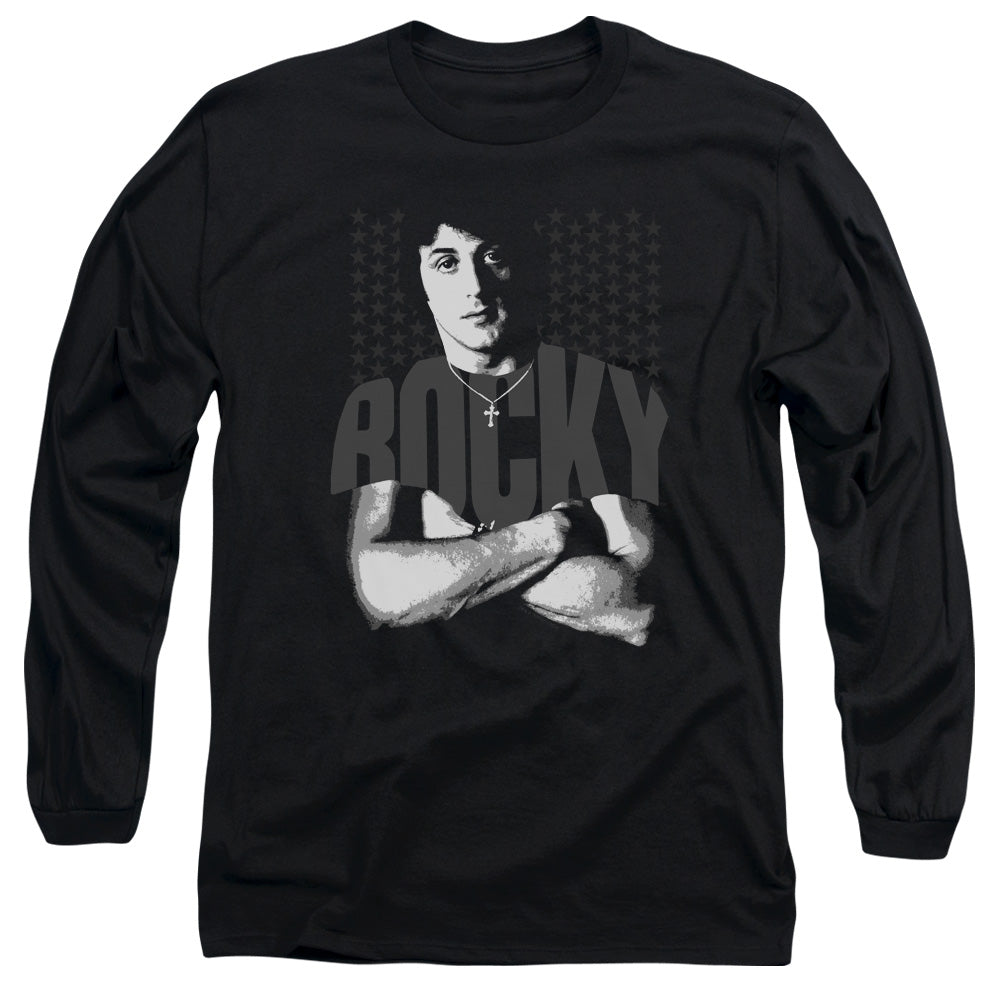 Rocky Shirt Mens Long Sleeve Shirt Black Officially Licensed Officially Licensed