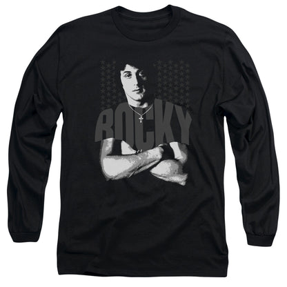 Rocky Shirt Mens Long Sleeve Shirt Black Officially Licensed Officially Licensed