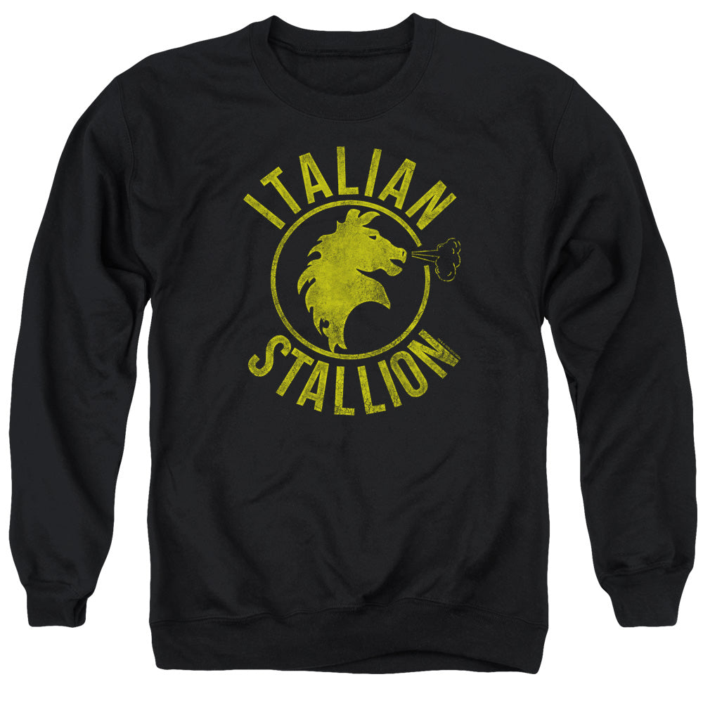 Rocky Italian Stallion Horse Mens Crewneck Sweatshirt Black Officially Licensed