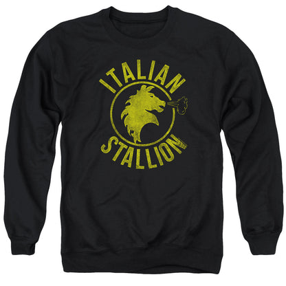 Rocky Italian Stallion Horse Mens Crewneck Sweatshirt Black Officially Licensed
