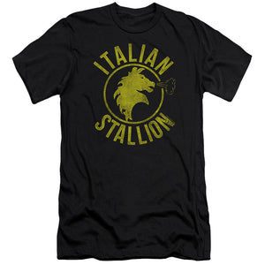 Rocky Italian Stallion Horse Premium Bella Canvas Slim Fit Mens T Shirt Black