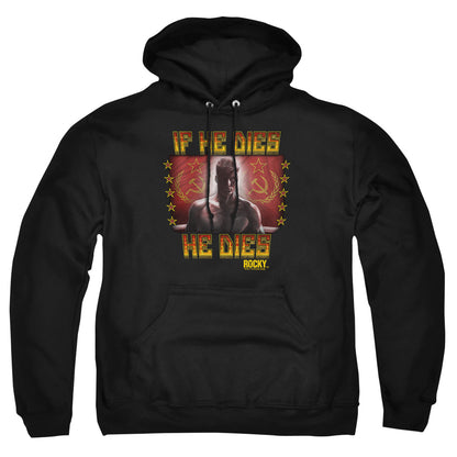 Rocky Iv Condolences Mens Hoodie Black Officially Licensed