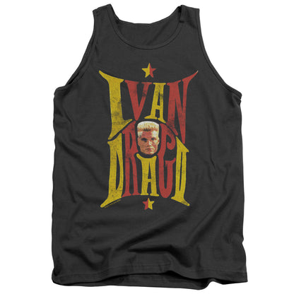 Rocky Iv Ivan Mens Tank Top Shirt Charcoal