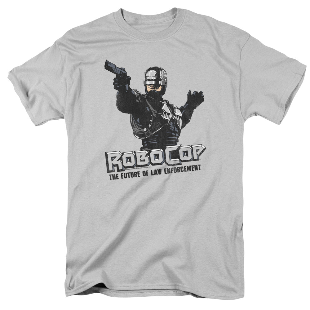 Robocop Future Of Law Mens T Shirt Silver Officially Licensed
