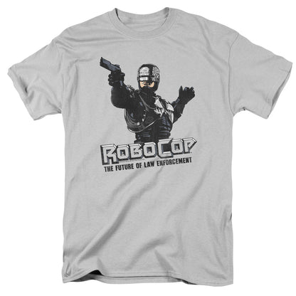 Robocop Future Of Law Mens T Shirt Silver Officially Licensed
