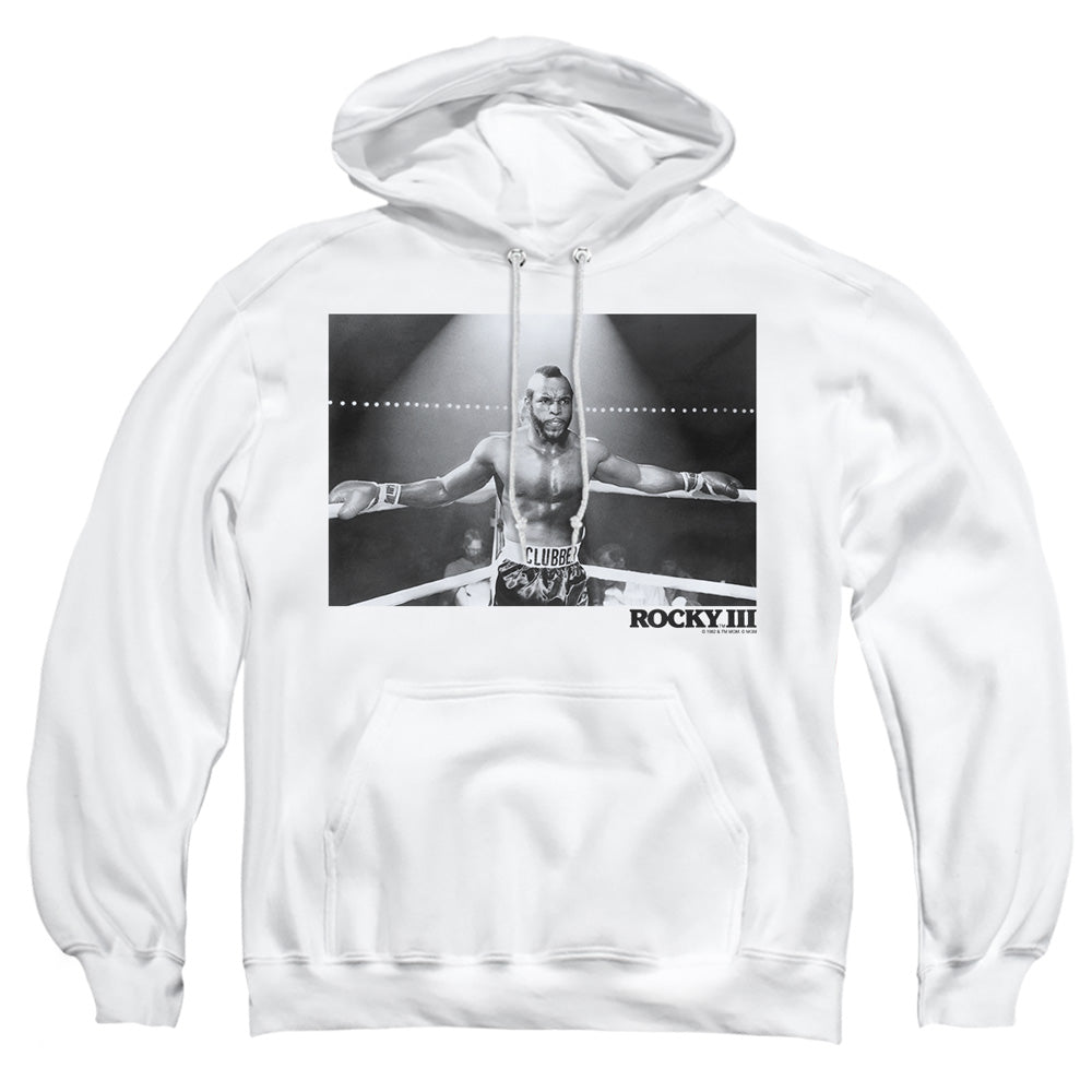 Rocky Iii Clubber Square Mens Hoodie White Officially Licensed
