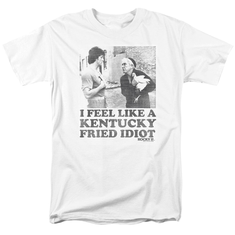 Rocky Fried Idiot Mens T Shirt White Officially Licensed