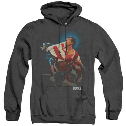 Rocky Victory Heather Mens Hoodie Black Officially Licensed
