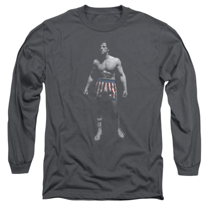 Rocky Stand Alone Mens Long Sleeve Shirt Charcoal Officially Licensed Officially Licensed