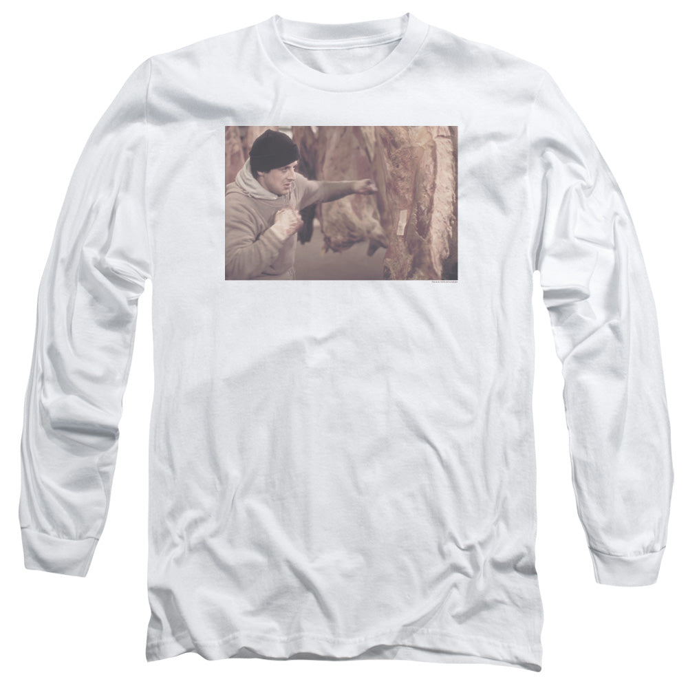 Rocky Meat Locker Mens Long Sleeve Shirt White Officially Licensed Officially Licensed
