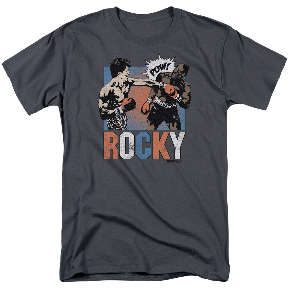 Rocky Rocky Pow Mens T Shirt Charcoal Officially Licensed