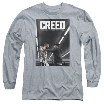 Creed Poster Mens Long Sleeve Shirt Athletic Heather Officially Licensed Officially Licensed