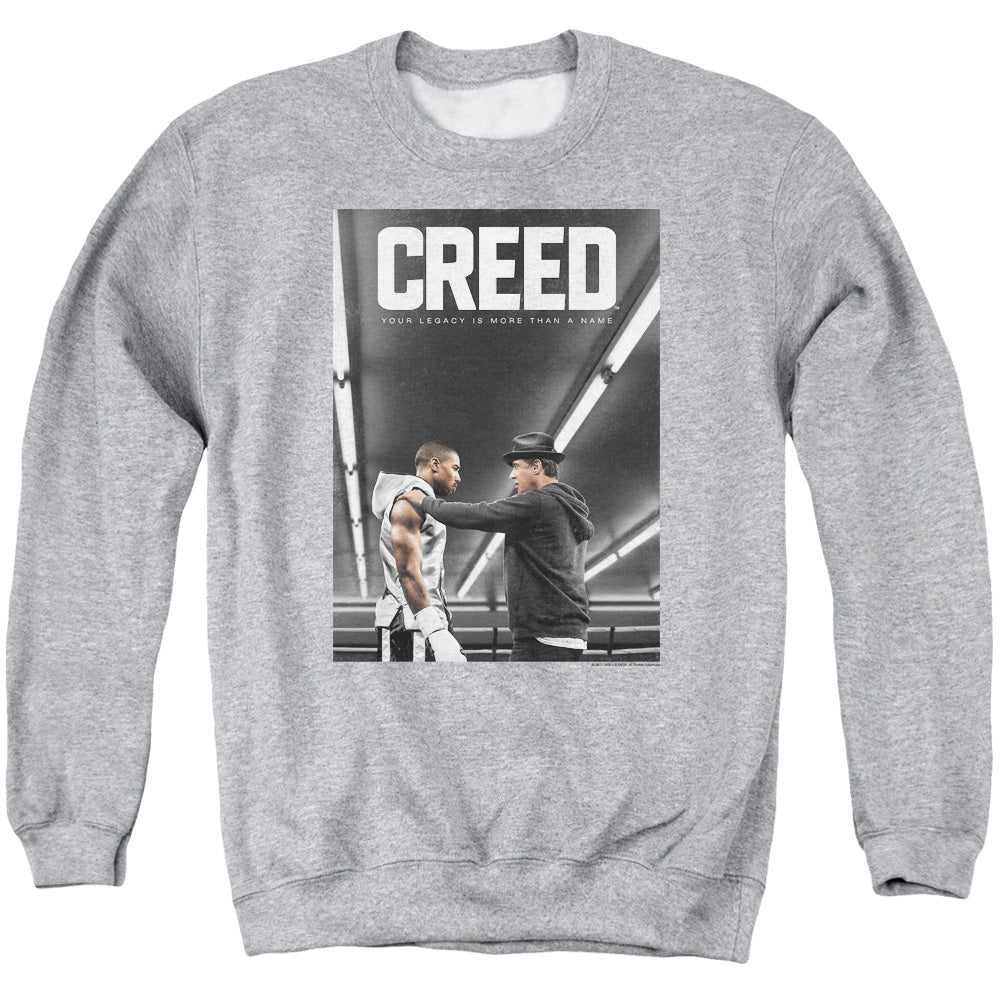 Creed Poster Mens Crewneck Sweatshirt Athletic Heather Officially Licensed