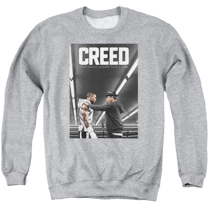 Creed Poster Mens Crewneck Sweatshirt Athletic Heather Officially Licensed